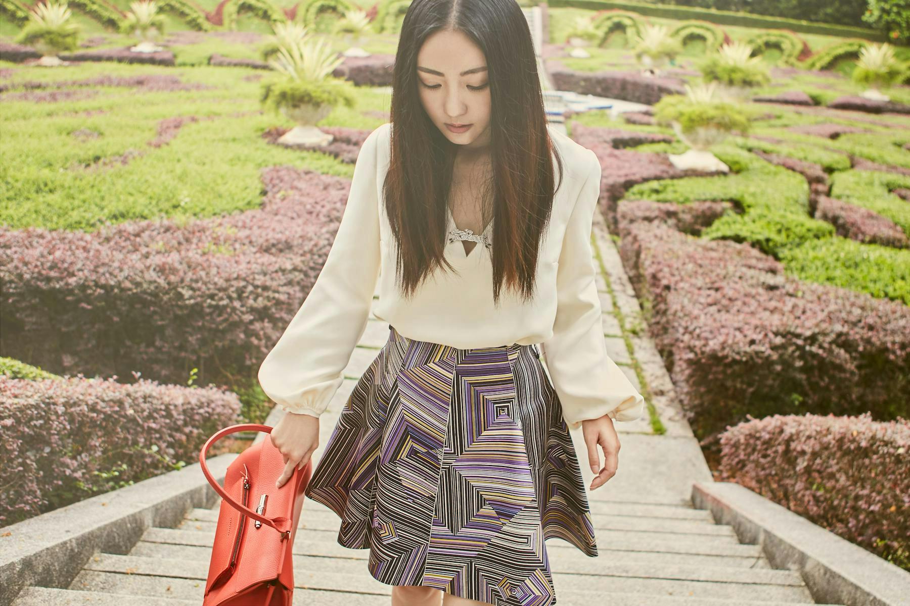 clothing apparel person human female woman skirt