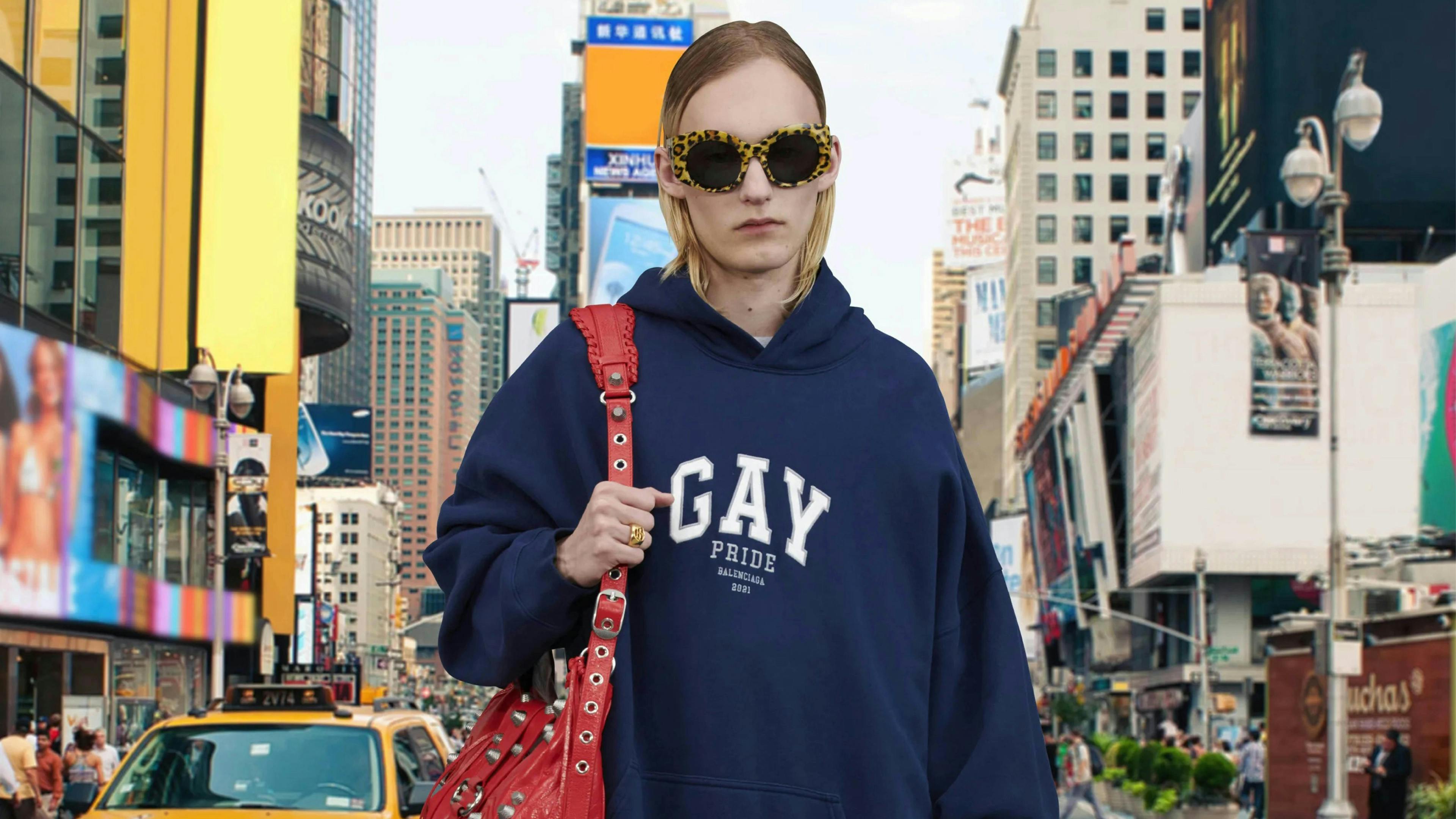 clothing person car transportation sunglasses accessories sweatshirt sweater metropolis building