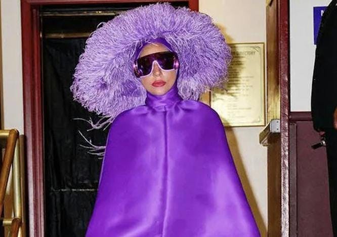 clothing apparel person human cape sunglasses accessories accessory purple