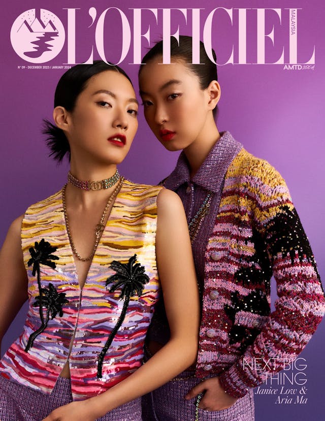 December/January 2023/2024 issue featuring Janice Low and Aria Ma in Chanel